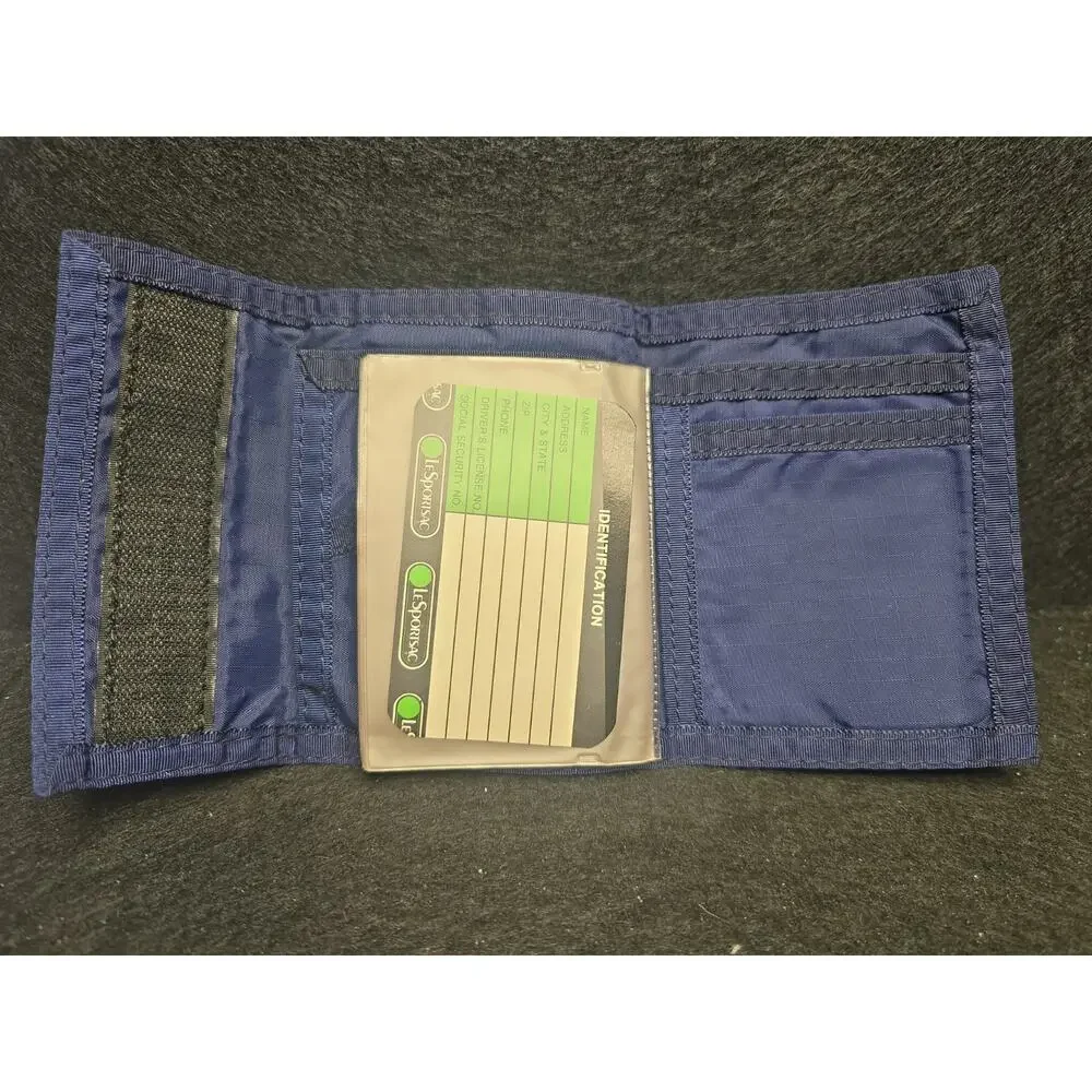 LeSportSac Navy Blue Tri-Fold Wallet Credit Card Folding Solid - Picture 4 of 6
